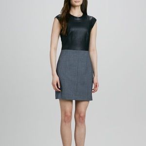 Theory Orinthia C Dress with Leather Bodice